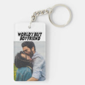 Boyfriend Foto schwarz 3D-Text Schlüsselanhänger (Rückseite)