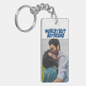 Boyfriend Foto Sea Blue 3D Text Schlüsselanhänger (Vorderseite links)