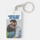 Boyfriend Foto Sea Blue 3D Text Schlüsselanhänger (Rückseite)