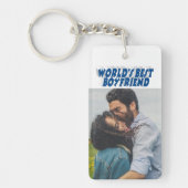 Boyfriend Foto Sea Blue 3D Text Schlüsselanhänger (Vorderseite)