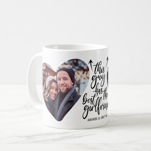 Boyfriend Foto Typografie Keepake Kaffeetasse (Vorderseite Links)