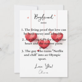 Boyfriend Funny Definition Card Feiertagskarte