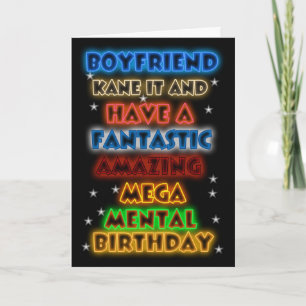 Boyfriend Geburtstagskarte mit hellen Farben Karte
