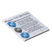 Boyfriend Gedicht 30. Geburtstag Notizblock (angewinkelt)