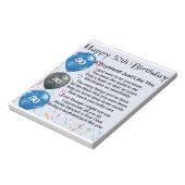 Boyfriend Gedicht 30. Geburtstag Notizblock (Rotiert)