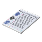 Boyfriend Gedicht - 40. Geburtstag Notizblock (Rotiert)