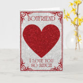 Boyfriend Glitzer Valentine Card Karte (Gelbe Blume)