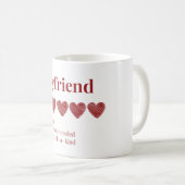 Boyfriend Hervorragend sehr empfohlen Kaffeetasse (VorderseiteRechts)