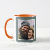 Boyfriend Husband Foto Text Gray C13 Jubiläum Tasse (Links)