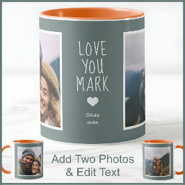 Boyfriend Husband Foto Text Gray C13 Jubiläum Tasse