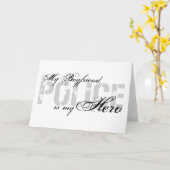 Boyfriend is my hero - POLICE Karte (Gelbe Blume)