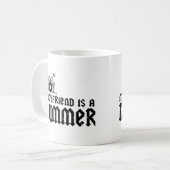 Boyfriend ist ein Drummer Kaffeetasse (Vorderseite Links)