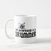 Boyfriend ist ein Drummer Kaffeetasse (Links)