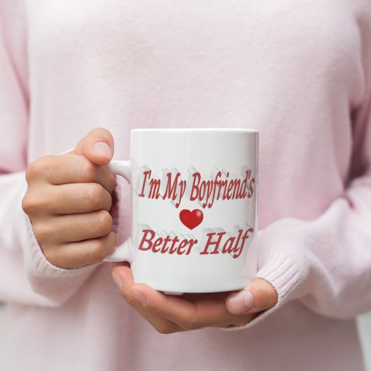 Boyfriend lustiger roter Text Jumbo-Tasse