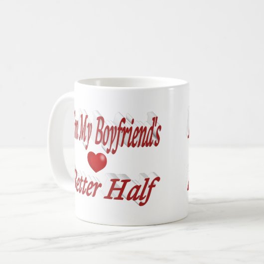 Boyfriend lustiger roter Text Kaffeetasse (Vorderseite Links)