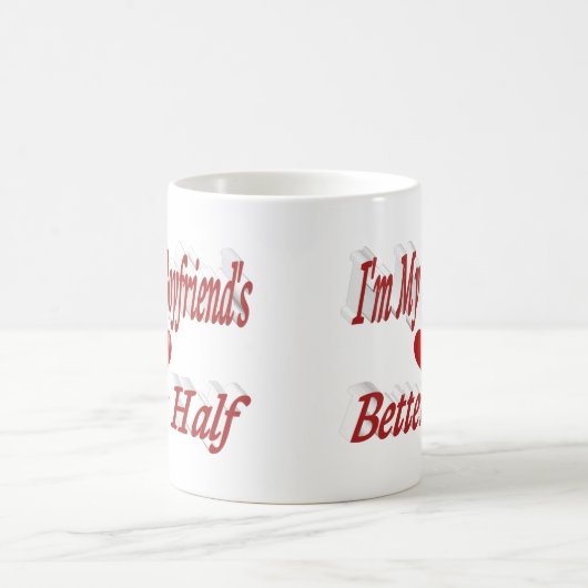 Boyfriend lustiger roter Text Kaffeetasse (Mittel)