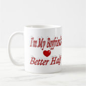 Boyfriend lustiger roter Text Kaffeetasse (Links)