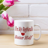 Boyfriend lustiger roter Text Kaffeetasse