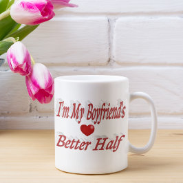 Boyfriend lustiger roter Text Kaffeetasse