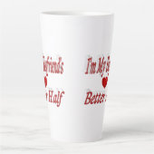 Boyfriend lustiger roter Text Milchtasse (Vorderseite)