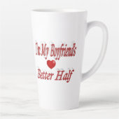 Boyfriend lustiger roter Text Milchtasse (Rechts)