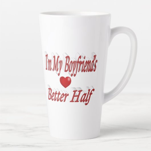 Boyfriend lustiger roter Text Milchtasse (Rechts)