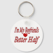 Boyfriend lustiger roter Text Schlüsselanhänger (Vorderseite)