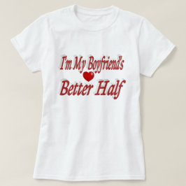 Boyfriend lustiger roter Text T-Shirt