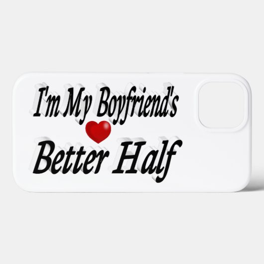 Boyfriend lustiger schwarzer Text Case-Mate iPhone Hülle (Rückseite (Horizontal))