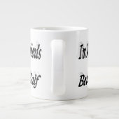Boyfriend lustiger schwarzer Text Jumbo-Tasse (Rückseite)