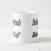 Boyfriend lustiger schwarzer Text Jumbo-Tasse (Vorderseite)