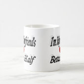 Boyfriend lustiger schwarzer Text Kaffeetasse (Mittel)