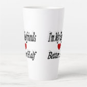 Boyfriend lustiger schwarzer Text Milchtasse (Vorderseite)