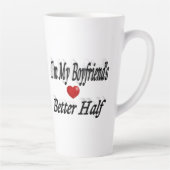 Boyfriend lustiger schwarzer Text Milchtasse (Rechts)