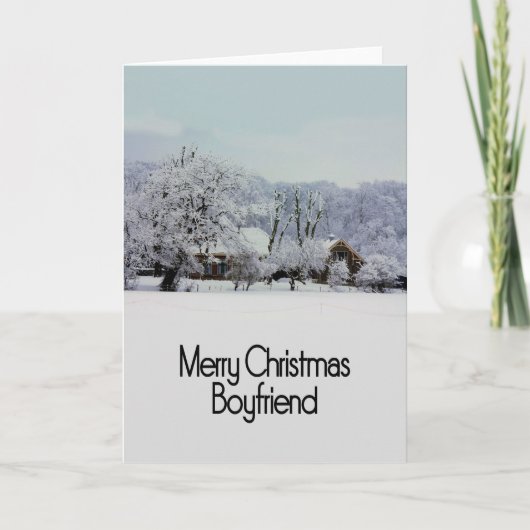 Boyfriend Merry Christmas Card Feiertagskarte (Vorderseite)