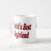 Boyfriend mit burgundy Halbskript Kaffeetasse (Vorderseite Links)