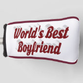 Boyfriend mit burgundy-Skript Golf Headcover (Vorderseite)
