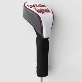 Boyfriend mit burgundy-Skript Golf Headcover (angewinkelt)