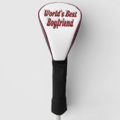 Boyfriend mit burgundy-Skript Golf Headcover (Vorderseite)