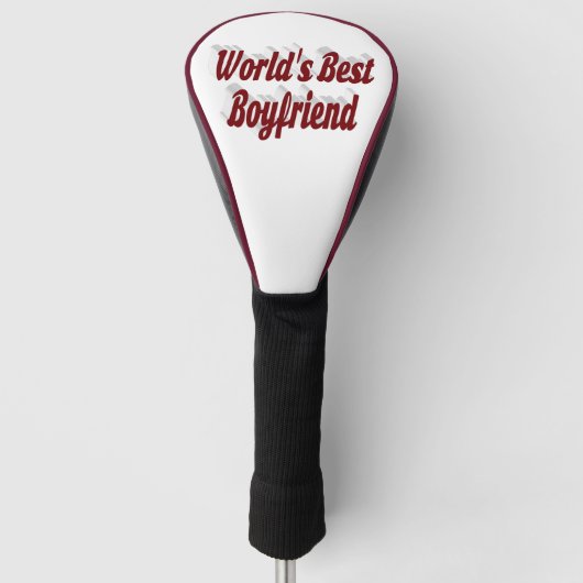 Boyfriend mit burgundy-Skript Golf Headcover (Vorderseite)