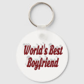 Boyfriend mit burgundy-Skript Schlüsselanhänger (Vorderseite)