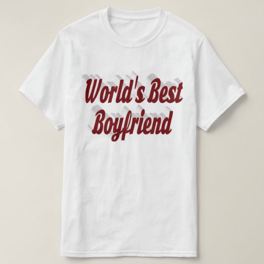 Boyfriend mit burgundy-Skript T-Shirt (Design vorne)
