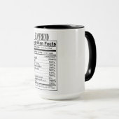 Boyfriend Nutrition Facts Tasse (VorderseiteRechts)