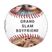 Boyfriend Personalisierte Fotos Baseball (Rückseite)