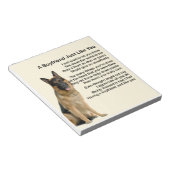 Boyfriend Poem - German Shepherd Notizblock (angewinkelt)