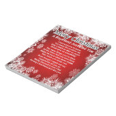 Boyfriend Poem - Weihnachtsdesign Notizblock (Rotiert)