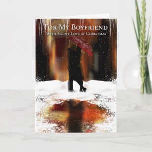 Boyfriend Stylish Christmas Holiday Card Feiertagskarte