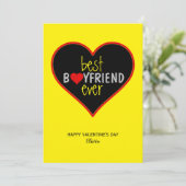 Boyfriend Valentine's Day Feiertagskarte (Stehend Vorderseite)