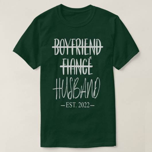 Boyfriend Verlobte Husband Just Married Newlywed C T-Shirt (Design vorne)