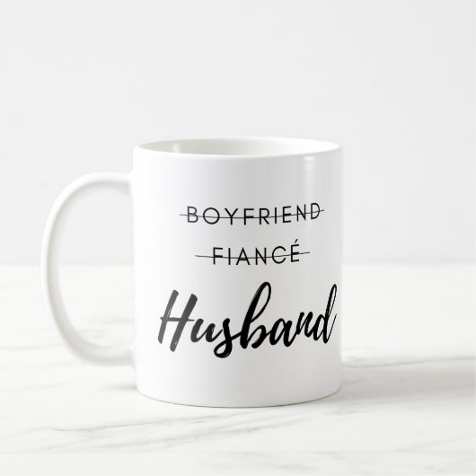 Boyfriend, Verlobte, Husband Wedding Groom Geschen Kaffeetasse (Links)